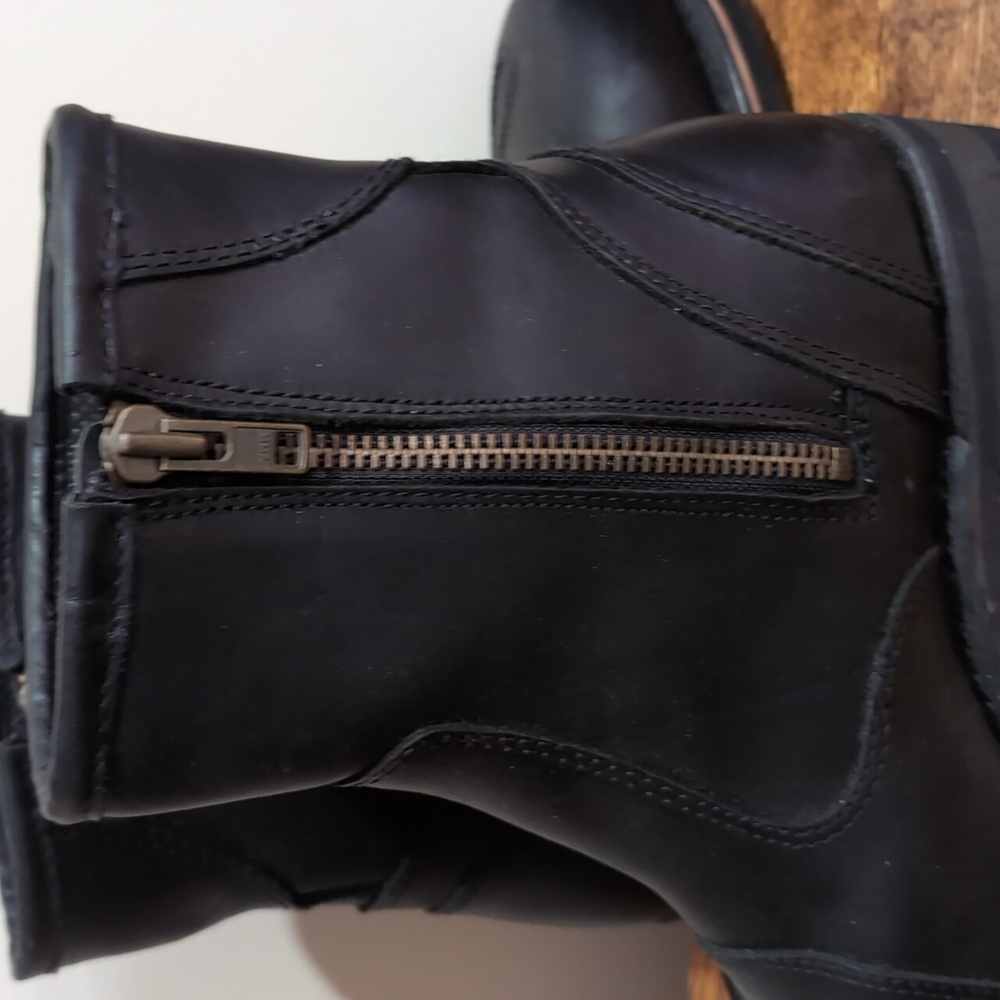 XElement Mens Black Leather Ankle Boots Size 10.5 - Picture 11 of 12